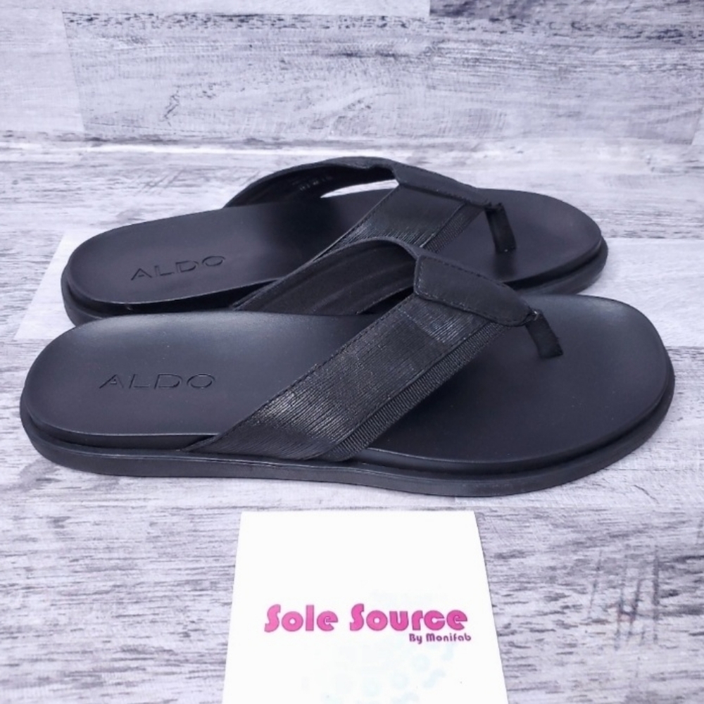 NEW ALDO Rawia Flip Flop Textured Black sz 11